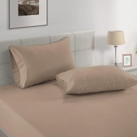 Lane Linen Twin Xl Fitted Sheet 100 Organic Cotton 2Piece Set 1 Fitted Sheet 1 Pillowcase Percale Weave Bottom Sheet So