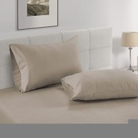 Lane Linen Twin Xl Fitted Sheet 100 Organic Cotton 2Piece Set 1 Fitted Sheet 1 Pillowcase Percale Weave Bottom Sheet So