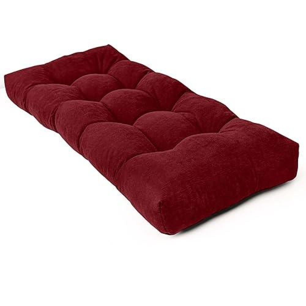 Rofiejox Bench Cushion 42 Inch Chenille Fabric Highdensity Foam Nonslip Bottom Soft Durable Indoor Tufted Long Seat Cushi