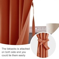 Jiuzhen Fall Curtains For Living Room Thermal Insulated Room Darkening Rod Pocket Curtains For Bedroom Set Of 2 Panels With T