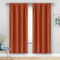 Jiuzhen Fall Curtains For Living Room Bedroom Curtain Drapes Set Of 2 Panels With Tiebacks Thermal Insulated Room Darkening Ro