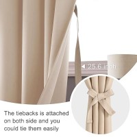 Jiuzhen Fall Curtains For Living Room Thermal Insulated Room Darkening Rod Pocket Curtains For Bedroom Set Of 2 Panels With Ti