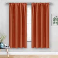 Jiuzhen Fall Curtains For Bedroomliving Room Thermal Insulated Room Darkening Rod Pocket Curtains For Living Room Set Of 2 P