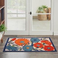 Nourison Aloha Indooroutdoor Modern Multicolor 28 X 4 Area Rug Easy Cleaning Non Shedding Bed Room Living Room Dining