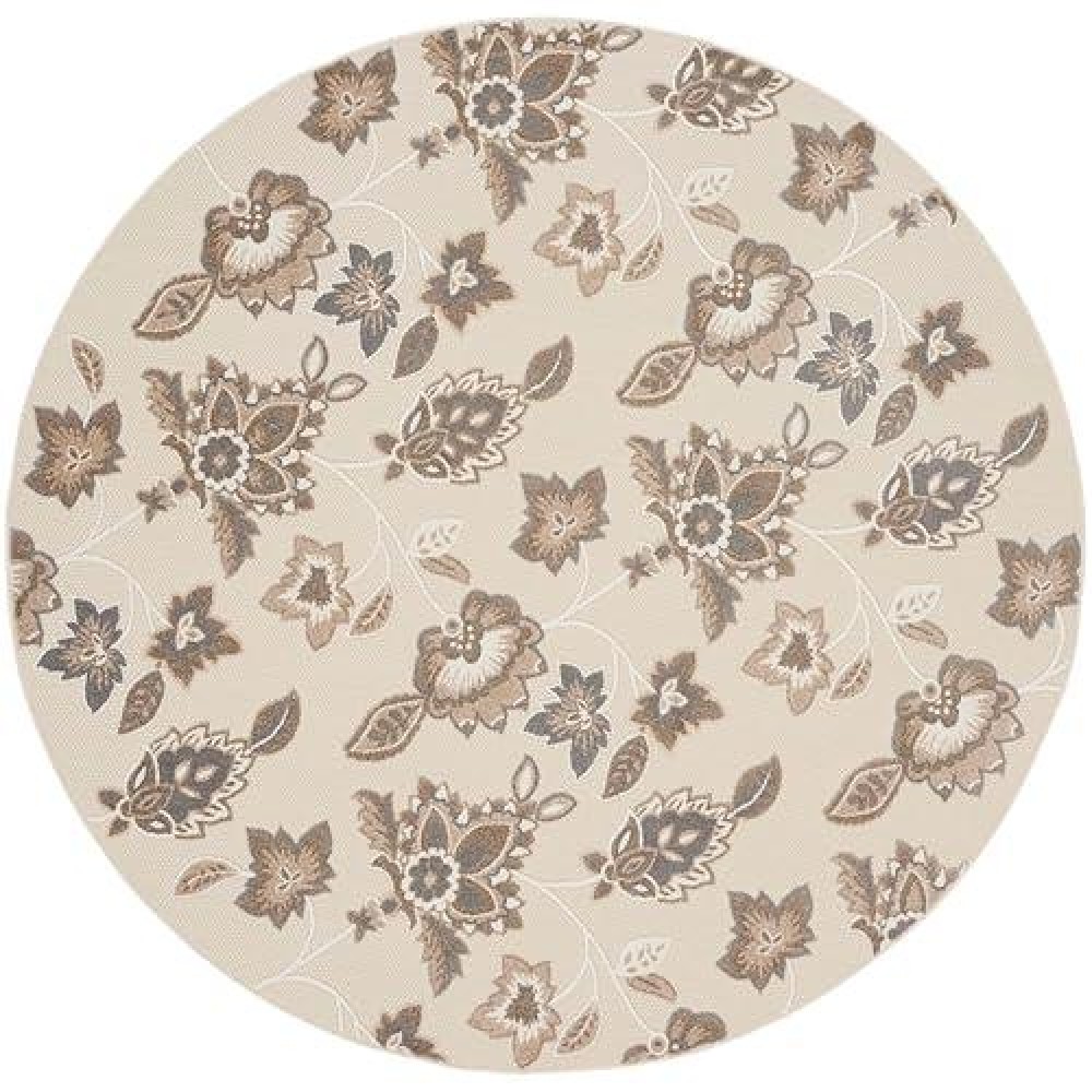 Nourison Aloha Indooroutdoor Beige 710 X Round Area Rug Easy Cleaning Non Shedding Bed Room Living Room Dining Room Ba