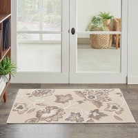 Nourison Aloha Indooroutdoor Beige 28 X 4 Area Rug Easy Cleaning Non Shedding Bed Room Living Room Dining Room Backya