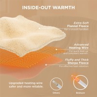 Bedsure Heated Blanket Electric Throw Soft Flannel Electric Blanket Heating Blanket With 4 Time Settings 6 Heat Settings W