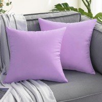 Vakado Outdoor Waterproof Throw Pillow Covers 18X18 Set Of 2 Decorative Purple Patio Furniture Cushion Cases Outside Decor For C