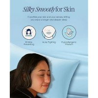 Rest Evercool Cooling Pillow Cases Standard 2 Pillowcase For Sensitive Skin Silver Infused Fabric For Hygienic Sleep Silky