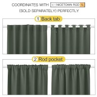 Nicetown Bedroom Blackout Draperies And Window Treatment- (Dark Mallard Color) 52 Width X 72 Length  2 Panels Set  Solid Blackout Curtain Panels