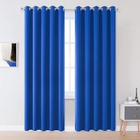 Dualife Royal Blue Grommet Room Darkening Curtains 60 X 84 Inches  2 Panels