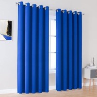 Dualife Royal Blue Grommet Room Darkening Curtains 60 X 84 Inches  2 Panels