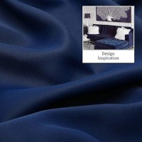 Dualife Navy Blue Room Darkening Blackout Curtains For Bedroom 34 X 84 Inch Length Grommet Thermal Insulated Curtainsnavy 34