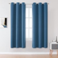 Dualife Midnight Grommet Room Darkening Curtains 42 X 72 Inches  2 Panels