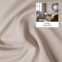 Dualife Warm Taupe Room Darkening Curtain Panels - Light Blocking Privacy Sliding Door Closet Curtain Covers For Bedroom/Dining Room  34 By 80 Inches Long  2 Panels