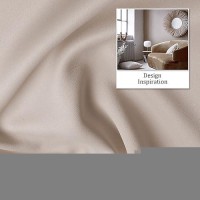 Dualife Room Darkening Bedroom Curtain Panels - 90 Inches Long 2 Panels Set Window Treatment Thermal Insulated  Privacy Draperies (34 Inches Width  Warm Taupe  1 Pair)