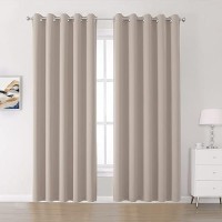 Dualife Curtains 96 Inches Long For Bedroom Thermal Insulated Curtain Panels With Grommet Room Darkening Widow Drapes/Draperies 60X96 Inch 2 Panels Warm Taupe