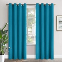 Youngstex Blackout Curtains For Living Room Thermal Insulated With Grommet 84 Inches Length Room Darkening Window Curtains For