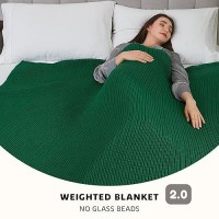 Lagraty Knitted Weighted Blanket 60X80 15Lbs Cooling Chunky Knit Heavy Blanket For Adults Braided Crochet Throw Thick Cab