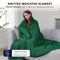 Lagraty Knitted Weighted Blanket 60X80 15Lbs Cooling Chunky Knit Heavy Blanket For Adults Braided Crochet Throw Thick Cab