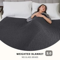 Lagraty Knitted Weighted Blanket 60X80 20Lbs Cooling Chunky Knit Heavy Blanket For Adults Braided Crochet Throw Thick Cab