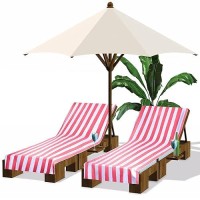 Fumete 2 Packs Pool Lounge Chair Cover 30 X 85 Inch Patio Chaise Lounge Covers Microfiber Beach Chair Towel Portable Stripe Chai