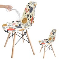 Haoyong Waterproof Shell Chair Covers Jacquard Dining Room Chair Slipcover Set Of 2 Mid Century Modern Dining Chair Covers Stret