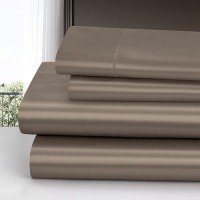 Homiest 4Pcs Satin Sheets Set Luxury Silky Satin Bedding Set With Deep Pocket 1 Fitted Sheet 1 Flat Sheet 2 Pillowcases Qu