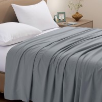 Vacvelt 2 Pack Light Grey Flat Sheets King Flat Sheet Only Brushed Microfiber Top Sheets 1800 Thread Count Bedding Flat Sheets