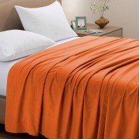 Vacvelt 2 Pack Burnt Orange Flat Sheets Twin Flat Sheet Only Brushed Microfiber Top Sheets 1800 Thread Count Bedding Flat Sheet