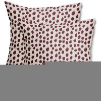 Burgundy Cream Pillow Covers 18X18 Set Of 2 Boho Design Polka Dot Throw Pillows Modern Brush Strokes Print Decorative Outdoor Pi