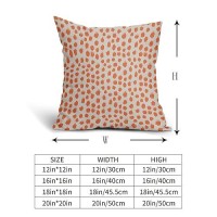 Orange Cream Pillow Covers 20X20 Set Of 2 Boho Design Polka Dot Throw Pillows Modern Brush Strokes Print Decorative Outdoor Pill