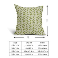 Lime Green Cream Pillow Covers 20X20 Set Of 2 Boho Design Polka Dot Throw Pillows Modern Brush Strokes Print Decorative Outdoor