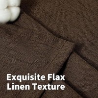 Youngstex Linen Curtains 90 Inches Length For Living Room Bronze Grommet Cream Linen Textured Window Drapes Light Filtering For