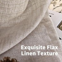 Youngstex Natural Linen Curtains For Short Window Linen Textured Curtains With Bronze Grommet Privacy Light Filtering Window Dra