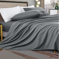 Shilucheng Sheet Set - Breathable & Cooling Bed Sheets - Soft 1800 Thread Count Microfiber Hotel Sheets - Comfy Bedding 16 Inch Deep Pockets & Easy Fit - 3 Piece (Dark Grey)