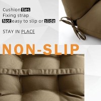 Filuxe Chair Pads Seatback Patio Cushions Waterproof Solid Tufted Pillow Indooroutdoor Pads With Ties Faderesistant Se