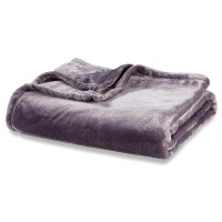 Berkshire Blanket Classic Velvetloft Solid Throw Blanket Lightweight Soft Fuzzy Plush Throw Blanket For Bed And Couch Grey Her