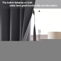 Jiuzhen Blackout Curtains For Bedroom Thermal Insulated Light Blocking And Noise Reducing Grommet Room Darkening Curtains 84