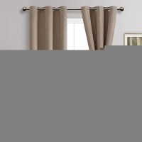 Jiuzhen Taupe Blackout Curtains For Bedroom Light Blocking And Noise Reducing Grommet Curtains For Living Room Darkening Curta