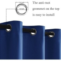 Jiuzhen Blackout Curtains For Bedroom Thermal Insulated Light Blocking And Noise Reducing Grommet Room Darkening Curtains 84