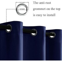 Jiuzhen Blackout Curtains For Bedroom Light Blocking And Noise Reducing Grommet Room Darkening Curtains 84 Inch Length 2 Panel