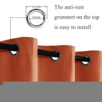 Jiuzhen Caramel Blackout Curtains For Bedroom Light Blocking And Noise Reducing Grommet Curtains For Living Room Darkening Cur