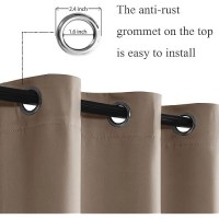 Jiuzhen Taupe Blackout Curtains For Bedroom Light Blocking And Noise Reducing Grommet Curtains For Living Room Darkening Curta