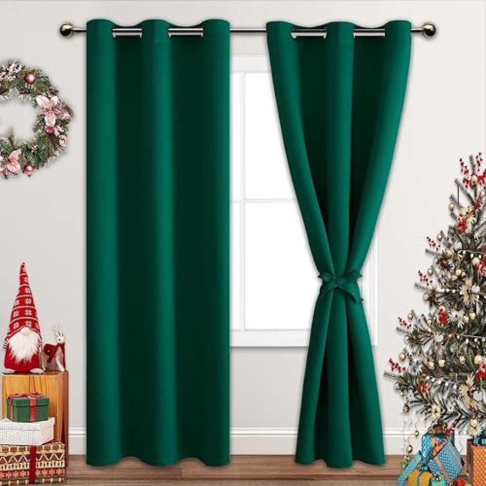 Jiuzhen Blackout Curtains For Bedroom Thermal Insulated Light Blocking And Noise Reducing Grommet Room Darkening Curtains 84