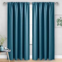 Jiuzhen Blackout Curtains For Bedroom Thermal Insulated Room Darkening Noise Reducing 70 X 84 Inch Length Curtains For Living