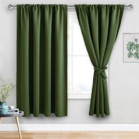 Jiuzhen Christmasblackout Curtains For Bedroom Thermal Insulated Room Darkening Noise Reducing 60 X 63 Inch Length Curtains F