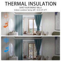 Jiuzhen Blackout Curtains For Bedroom Thermal Insulated Room Darkening Rod Pocket Curtains For Living Room Set Of 2 Panels Wi