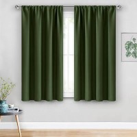 Jiuzhen Christmas Blackout Curtains For Bedroom Thermal Insulated Room Darkening Rod Pocket Curtains For Living Room Set Of 2