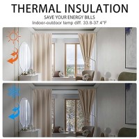 Jiuzhen Short Curtains With 2 Tiebacks 42 X 30 Valance Curtain Tiers For Small Windows Thermal Room Darkening Curtains 2